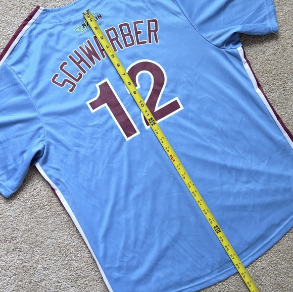 NWOT Philadelphia Phillies Kyle Schwarber Alternate Retro MLB Promo Jersey - Picture 7 of 7